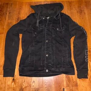 Men’s- Hollister Black jean jacket- Size small